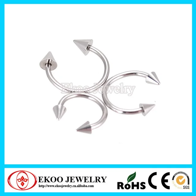 316l Surgical Steel 18 Gauge Circular Barbell Stud Earrings With 316l Surgical Steel 18 Gauge Circular Barbell Stud Earrings With Cone Mixed 4 Sizes Fashion Body