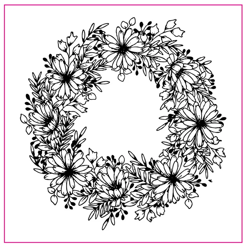 

10*10cm Wreath Clear Stamps for DIY Scrapbooking Making Crafts Decorative Transparent Stempels Silicone Stamp New 2019