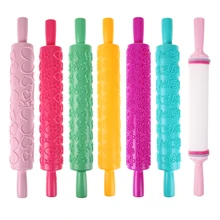 ABS Pastic антипригарный кухонный узор Скалка помадка рельефный валик формы для украшения торта инструменты аксессуары для выпечки