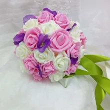 Свадебный букет Искусственный цветок ручной работы свадебные украшения в виде роз Свадебный букет моделирование