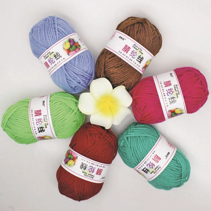 

25g/ball Cheap Colorful Soft Acrylic Wool Yarn Cotton Yarn Towel Yarn Thread for Hand Knitting Crochet Sweater Hat Shoes FC145