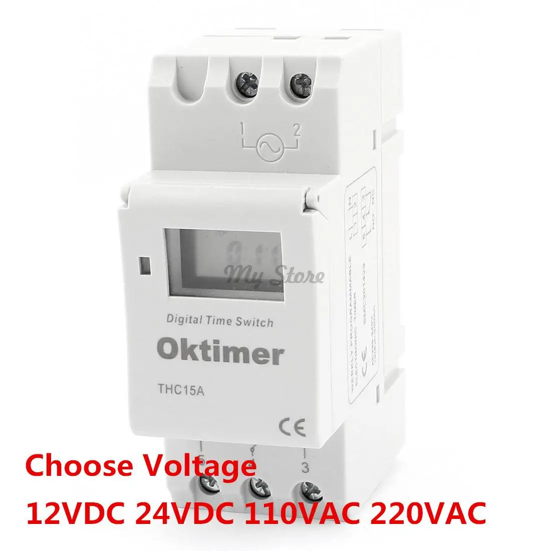 

THC15A Digital LCD Power Weekly Programmable Timer Switch ,CE Certificate