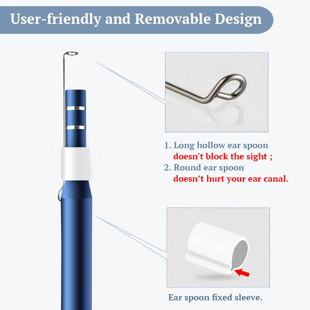 Otoscope камера 720P эндоскоп HD визуальная Ушная ложка для ушей камера для очистки ушей OTG Android очистка Usb эндоскоп бороскоп