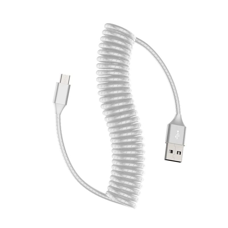 USB для Micro usb зарядный кабель для huawei Поддержка Max 3A 40 см спиральная передача данных Зарядка Micro USB