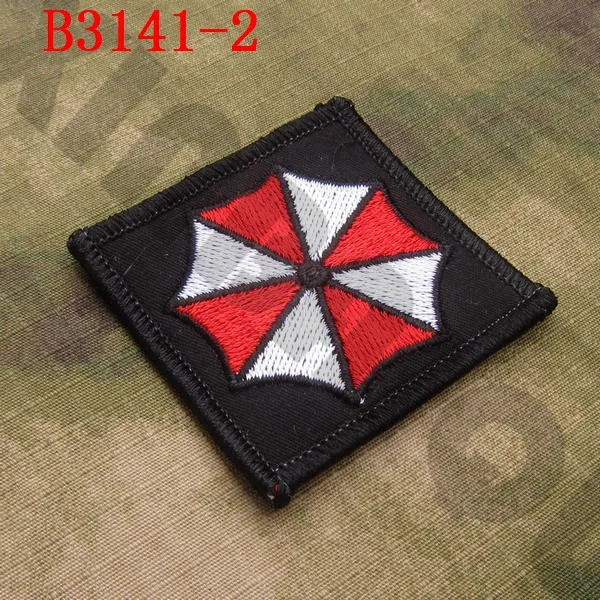 Embroidery patch soft shell Red Frame Umbrella Corporation Logo Military Tactical Morale