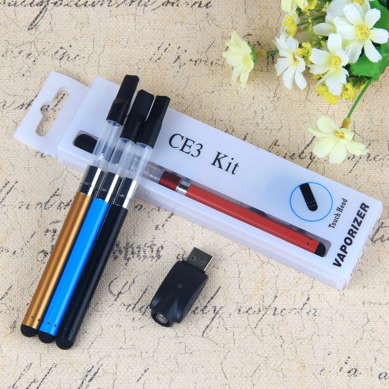 wholesale Mini CE3 Touch Head Vaporizer Kit 280mah Build in Battery 1ml atomizer Empty cartridge touch battery E Cigarettes  (11)