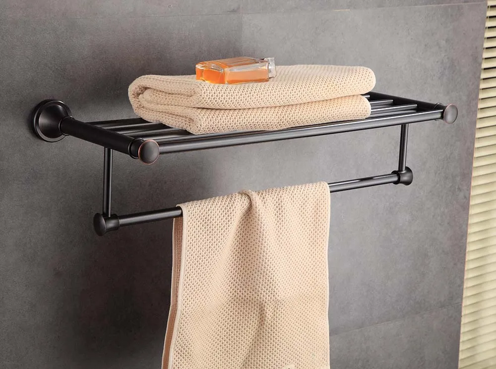 Полки для ванной комнаты высокого качества настенные черные Полотенца Вешалка-держатель банное полотенце полка для хранения одежды Shengweisi G