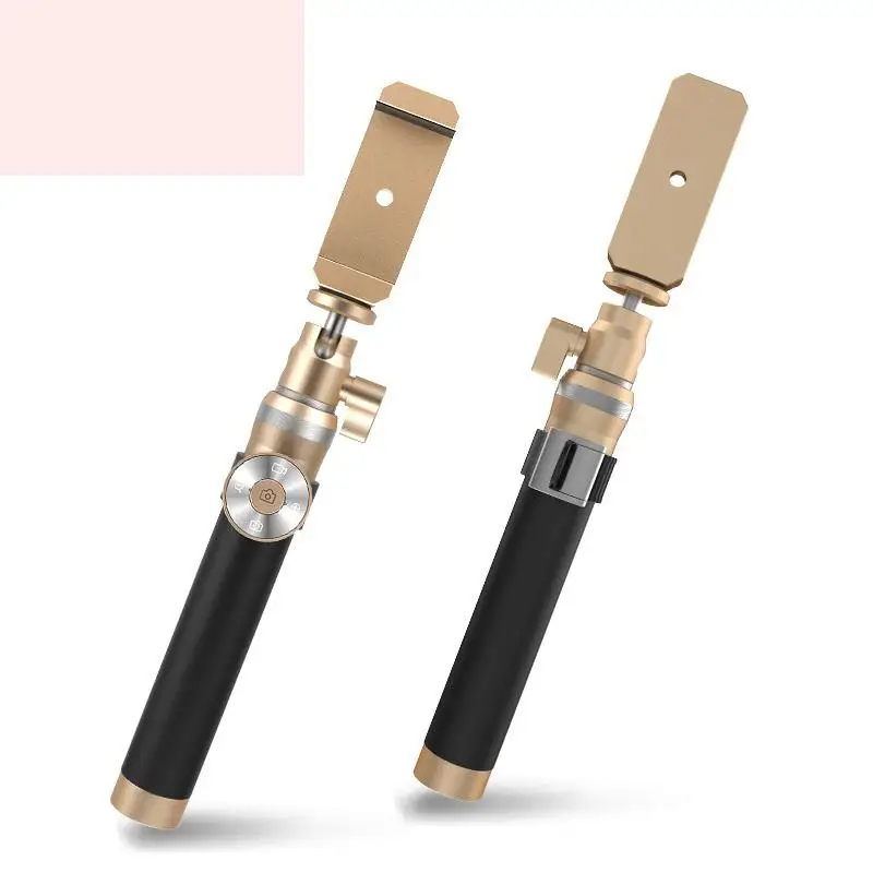 Luxury Handheld Brushed Metal Monopod Bluetooth Monopod Selfie Stick shutter Extendable Tripod For Samsung For iPhone