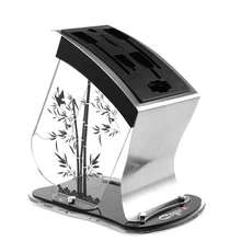 Модный пластиковый блок ножей, акриловый многофункциональный держатель ножей, держатель инструмента, подставка для кухонных ножей из нержавеющей стали, аксессуары