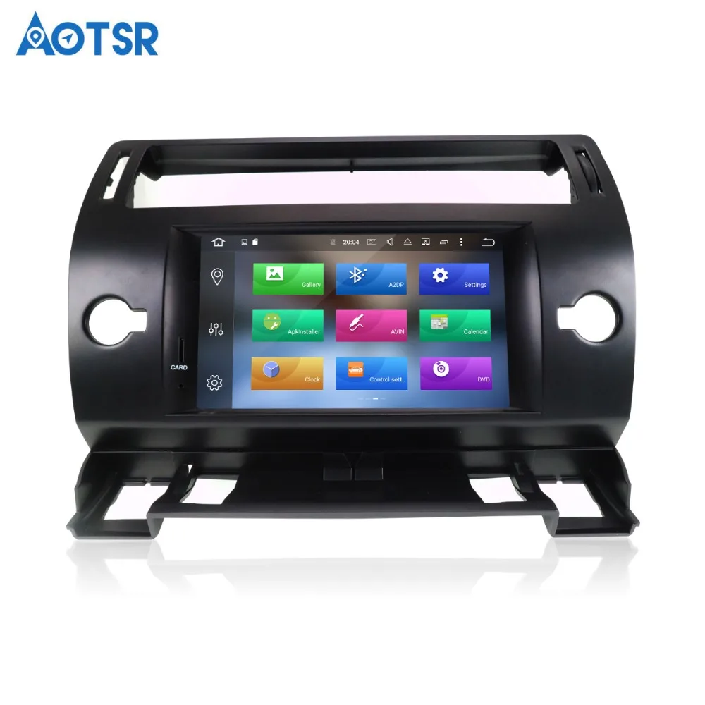 Discount Android 8.0 Octa Core Car GPS Navigation DVD Player For Citroen C4 Quatre Triumph 2004-2012 car stereo multimedia tape recorder 3