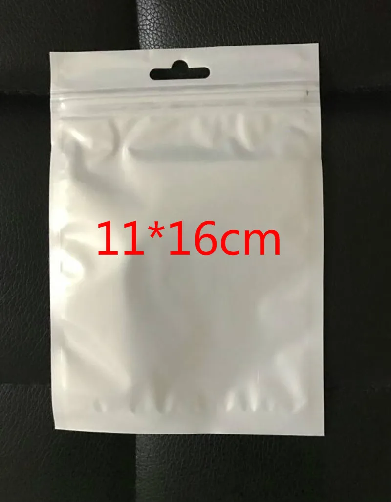 DHL 3000Pcs/Lot 11x16cm Event White Self Seal Zipper Plastic Retail