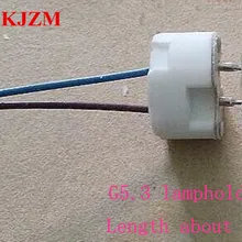 100 шт./лот Высокое качество 58 см с украшением в виде кристаллов лампа держатель Гнездо G5.3 лампы штекер/MR16 керамическая лампочка держатель