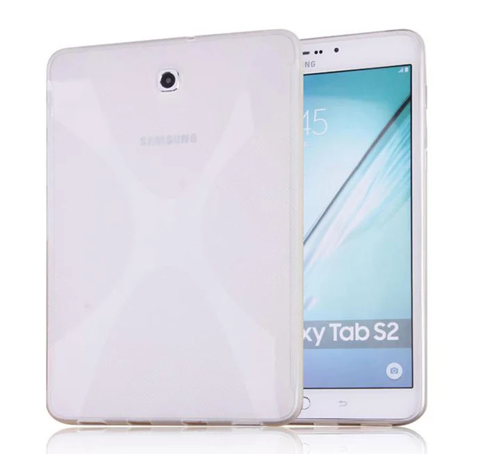 X Line Мягкий силиконовый чехол ТПУ полупрозрачный гелевый Чехол противоскользящая кожа для samsung Galaxy Tab S2 8,0 T710 T715 T715C T713 T719 - Цвет: Clear White
