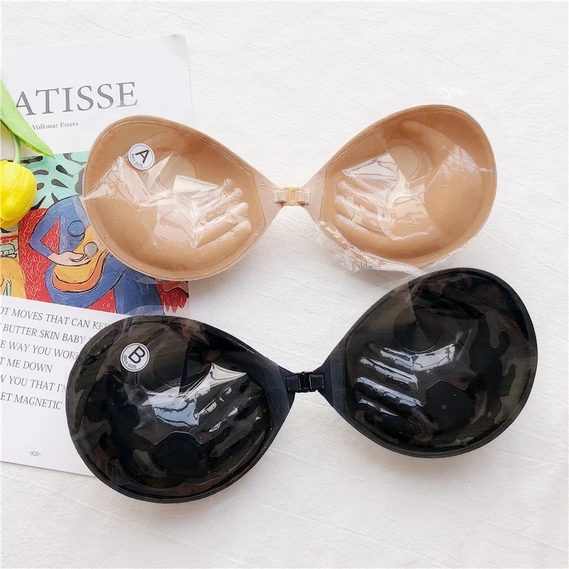 

Girls Silicone Strapless Thin padding Bra Female Push Up Bra Underclothes Tops Girls Repeat Use