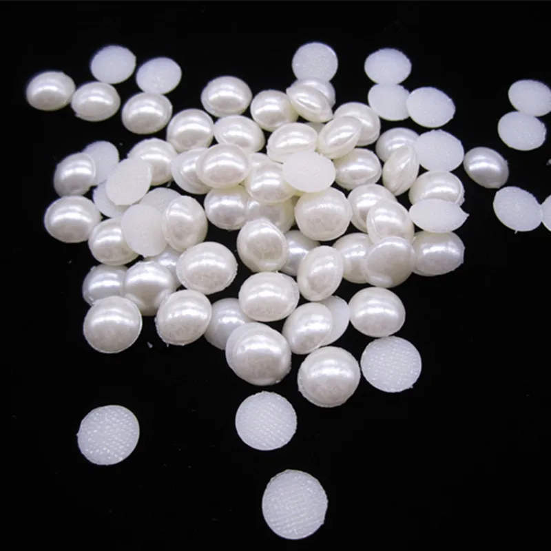 

SINUAN White Pearl Hotfix Acrylic Pearls 3Mm/4Mm/6Mm/8Mm Beads Accessories Decoration For Nails Diy Beads Nail Art Decorations