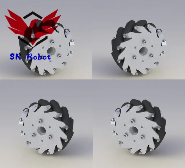 

(2 Left,2 Right) 5 Inch/127mm Light Load Type Mecanum Wheel Omni Wheels Omnidirectional Universal Wheels For DIY Smart Car Robot