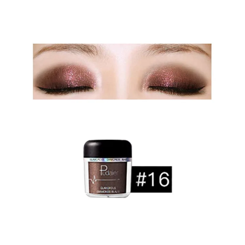Pudaier оптом, блестящие и мерцающие тени для век для макияжа Гламурные бриллианты Maquiagem высоколегкая пудра для тела косметика - Цвет: 16