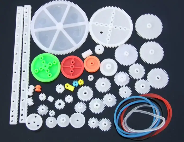 

different kinds Smart Electronics 75PCS/lot Plastic Gear Rack Pulley Belt Worm Gear Single-and Double-Gear