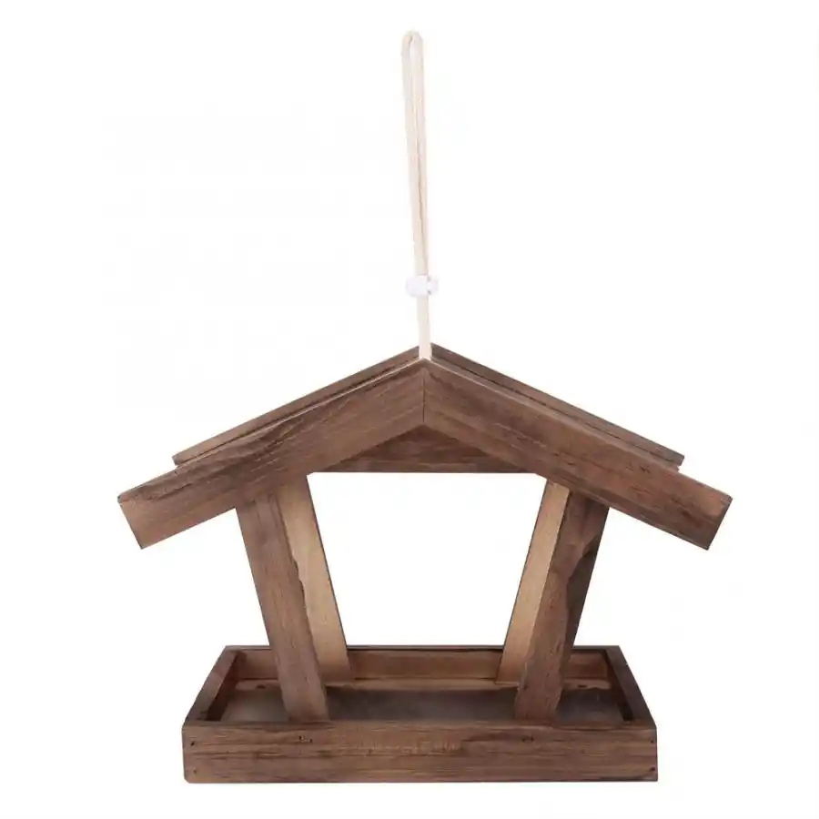 Birds House Durable Hanging Pine Bird For Birds Feeding Station