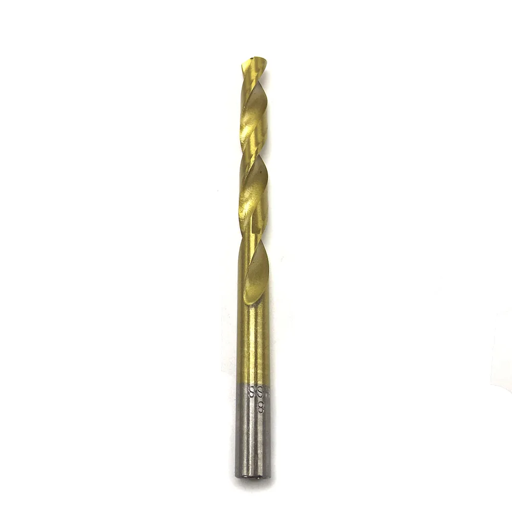 

1Pcs Twist Drill Bit Set HSS High Steel Titanium Coated Chisel Trimmer  Miniature Round Shank Woodworking Tool 8mm For Metal