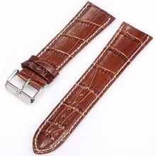 Véritable KS Marque Logo Hommes Montre-Bracelet Noir Brun Ceinture En Cuir Bande En Acier Boucle Remplacement Bracelet Pour Montre-Bracelet/WTL019-27