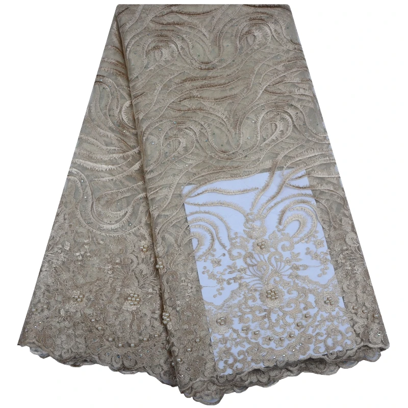 

New Arrival Net Lace Tulle Fabrics French Lace Fabric High Quality Nigerian Lace Fabric Embroidered Lace Fabric For Wedding 1094