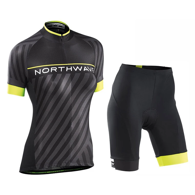 

NW 2018 Northwave Women Summer Cycling Jersey Short Sleeve Set Breathable bib shorts Clothes Quick Dry Bike Wear Clothing