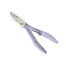 10,2 см фиолетовая ручка с цветком лучший профессиональный из нержавеющей стали для ногтей кусачки Ножничные инструменты для кутикулы