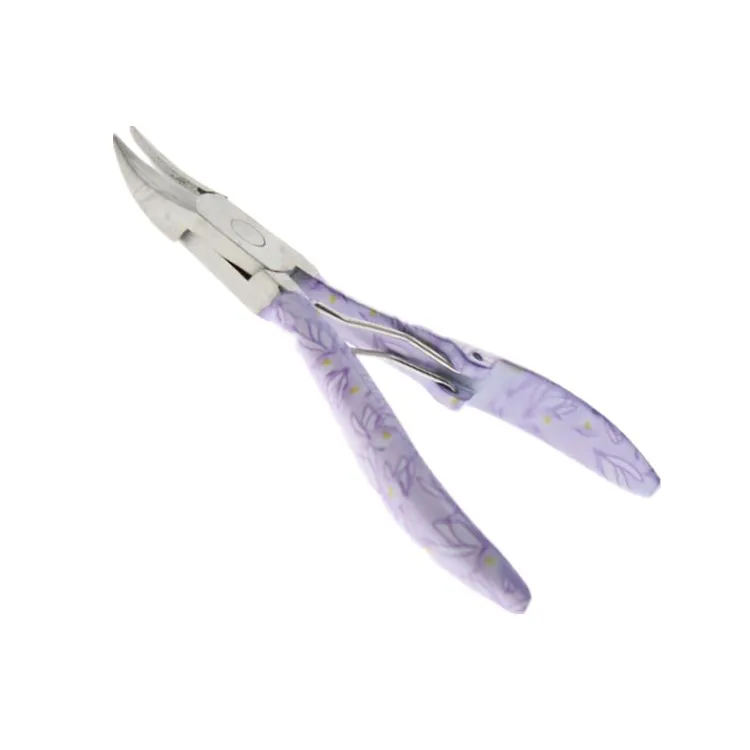 

10.2cm Purple Handle With Flower Best Professional Stainless Steel Dead Skin Nail Cuticle Nipper Scissor Cutter Trimmer Tool