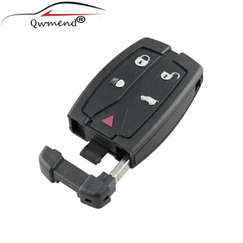 

QWMEND 5 Buttons Smart Car key shell For Land Rover Freelander 2 3 Remote Car Key Replacement Flip Key for Car Fob Case