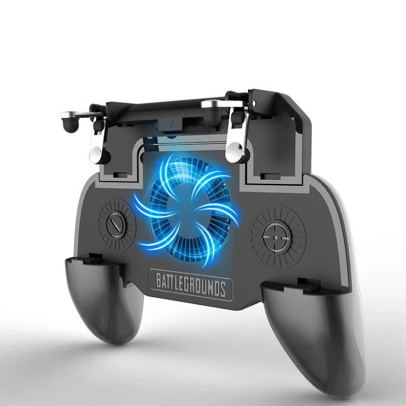 

PUBG Controller Gamepad Pubg Mobile Trigger L1R1 Shooter Joystick Game Pad Phone Holder Cooler Fan With 2000/4000 mAh Power Bank