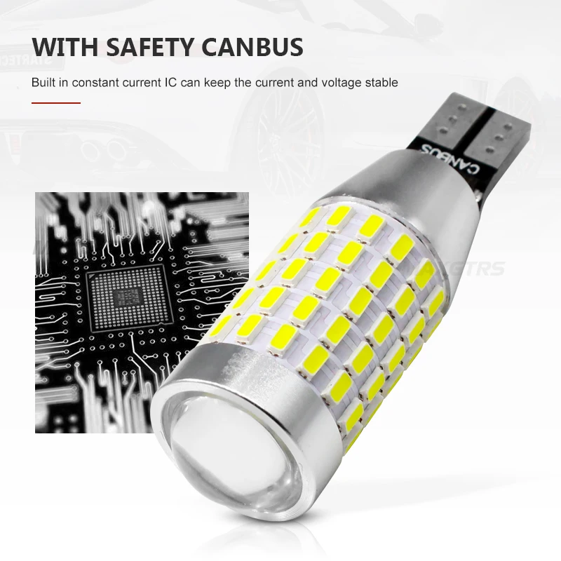 2x T15 T10 светодиодный W16W Canbus Светодиодная Лампочка 912 921 87 SMD 3014 чипсеты Автомобильная резервная копия парковка светильник лампы Error Free ксеноновый белый