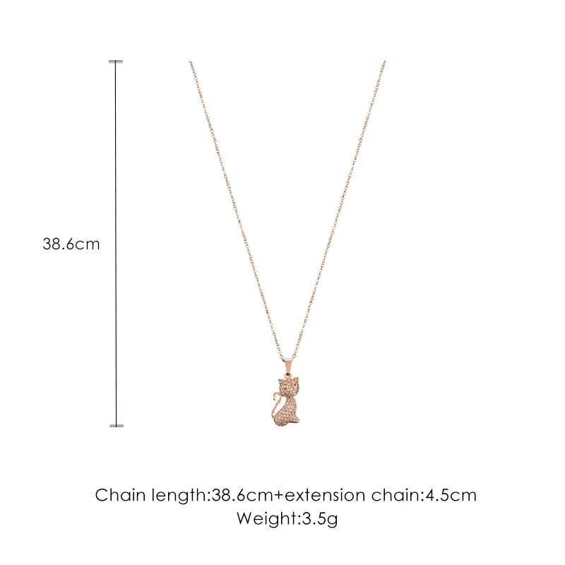 

Kitten necklace female small fresh cartoon cat short clavicle chain fashion temperament wild necklace female
