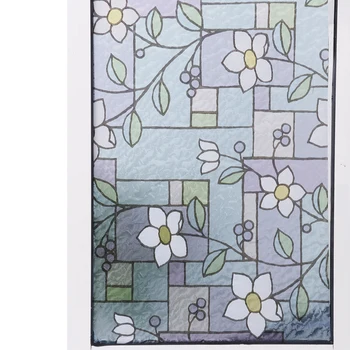

Elegant Colourful 2D Printed Static Cling Window Film Stained Glass Paper Decorative Frosted Vinyl Wholesale Price BZ95-Y07