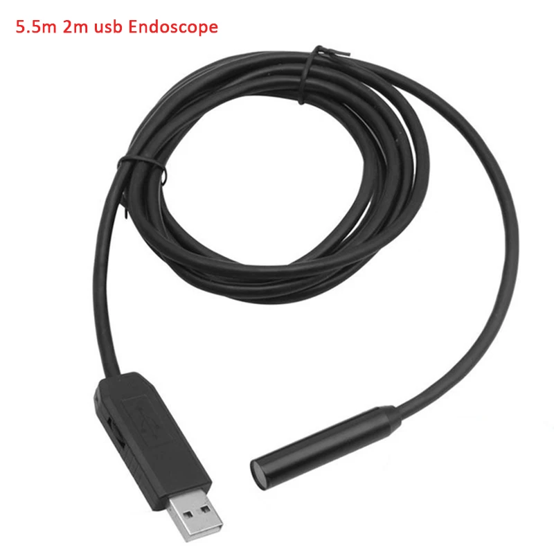 

Best price 5.5mm 2m usb Endoscope Inspection camera Waterproof 6 LED USB Wire Snake Tube Inspection Borescope For PC with CD
