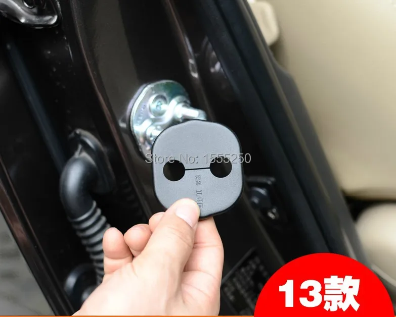 Автоматический дверной замок с пряжкой, амортизирующее устройство pad для hyundai нового santa fe ix45, kia K3, sorento 2013,4 шт./лот, автомобильные аксессуары