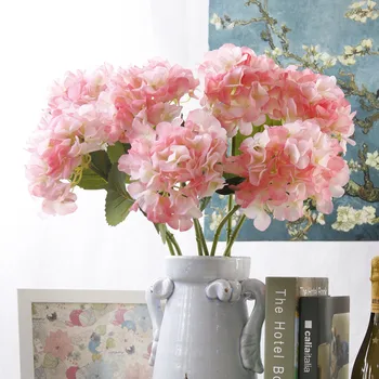 

Real Touch Silicone Ball Hydrangea Artificial Flowers Moisture Touch For Wedding Home Party Decorative