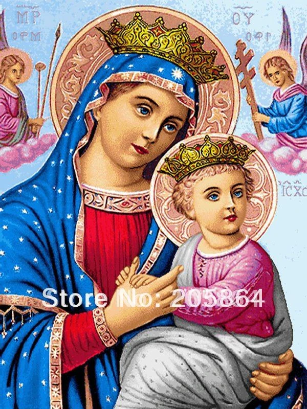 Livraison Gratuite Religion Style Mur Haning Vierge Marie Mere De Dieu Decoration Photo 60x80 Cm Hanging Wall Art Photos Aliexpress