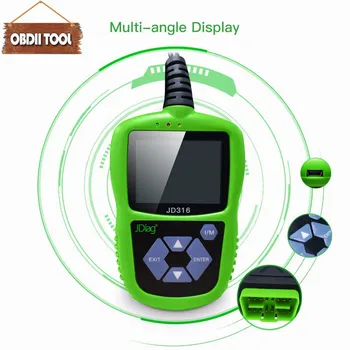 

Newest JDiag JD316 OBD2 Automotive Engine Fault Code Reader ODB2 Auto Scanner Read Clear Fault Code Support CAN K-line