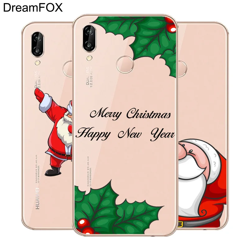 DREAMFOX L509 Мягкий ТПУ силиконовый чехол с рождественской елкой для huawei Honor 6A 6C 7X9 10 P20