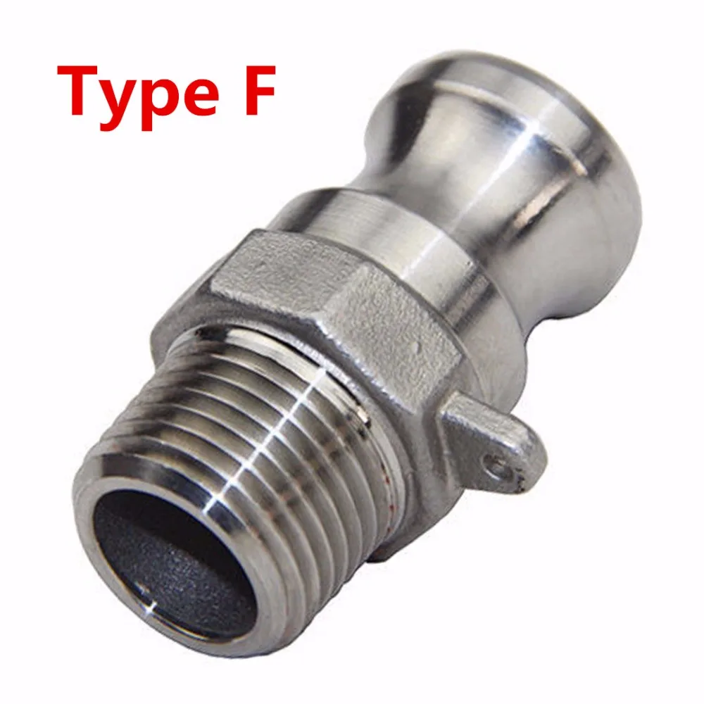 1pcs 304 Stainless Steel Homebrew Camlock Female Coupler Fitting Male Adapter 1/2" MPT FPT Hose Barb Type A/B/C/D/E/F