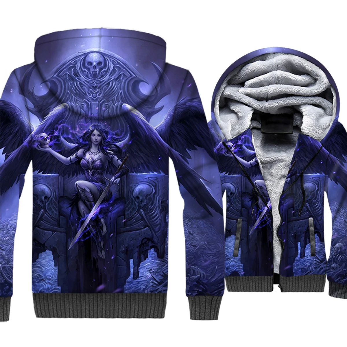 

Purple 3D Game Of Thrones Coat For Men Streetwear Winter Thick Jacket Hip Hop Men's Hoodie 2019 New Zipper Men's Coat Unisex Top