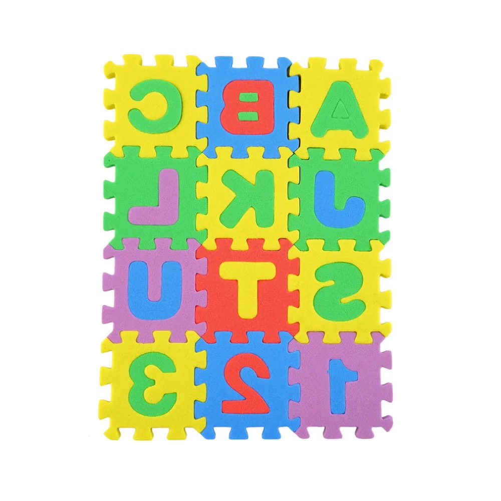 36 шт красочный пазл Детский обучающий игрушка Алфавит A-Z буквы цифра игровой мат из пены самостоятельно собрать ребенка ползать коврик