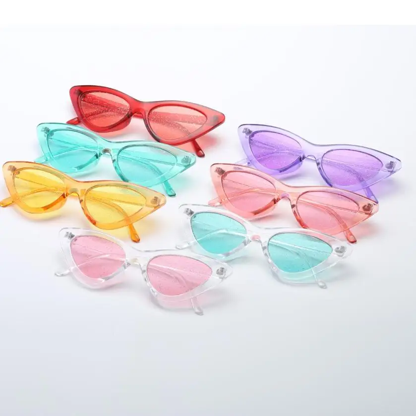 

Superb Cycling Eyewear Vintage Cat Eye Sequins Transparent Sunglasses Retro Eyewear Protective Ultraviolet Sunglasses Eyeglasses
