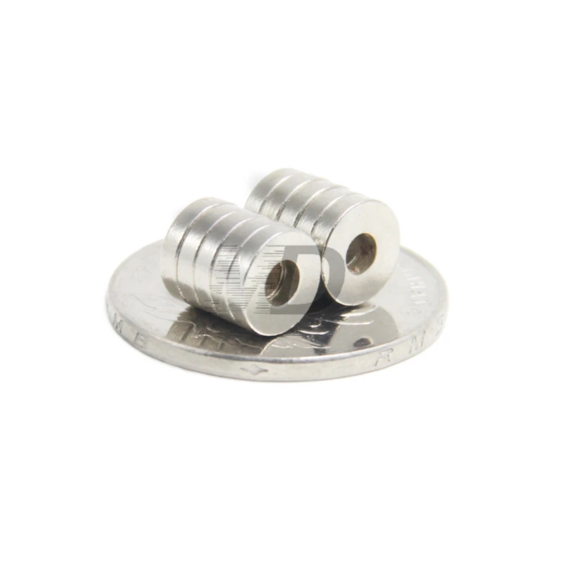 

Free Shipping 50pcs Super Strong Round Neodymium Countersunk Ring Magnets 8mm x 2mm Hole: 3mm N35 Neodymium Magnet