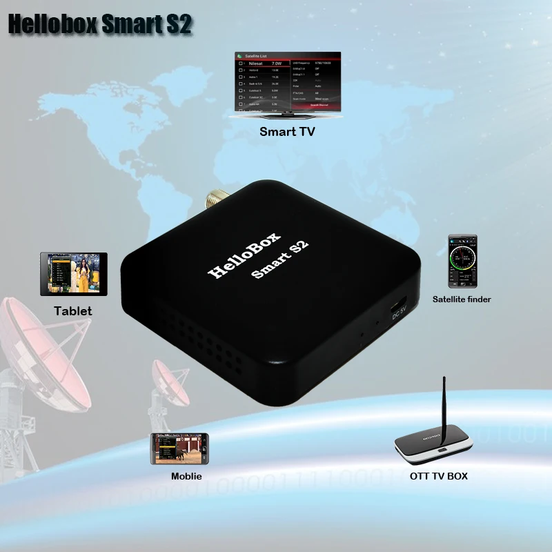 Спутниковый приемник Hellobox Smart S2 спутниковый искатель поддержка приложений DVBPLAY