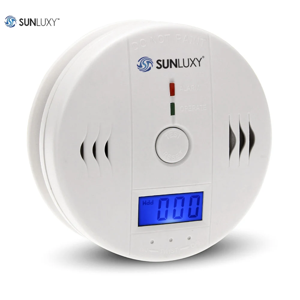SUNLUXY Carbon Monoxide Sensor Detector CO Alarm with ...