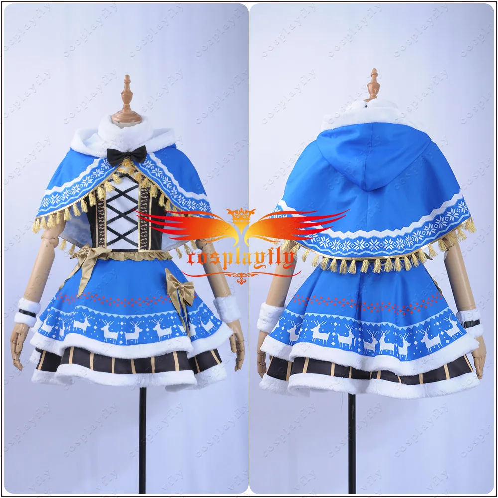 Аниме Love Live COS Umi Sonoda игра Пробуждение девушка косплей костюм синий плащ бальное