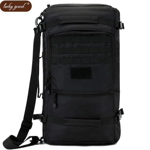 OURCIAO, Хит, 50л, высокое качество, нейлоновая сумка, военная, 17 дюймов, для ноутбука, мужской рюкзак, для путешествий, рюкзак, сумки,, школьные рюкзаки, D047 - Цвет: Black