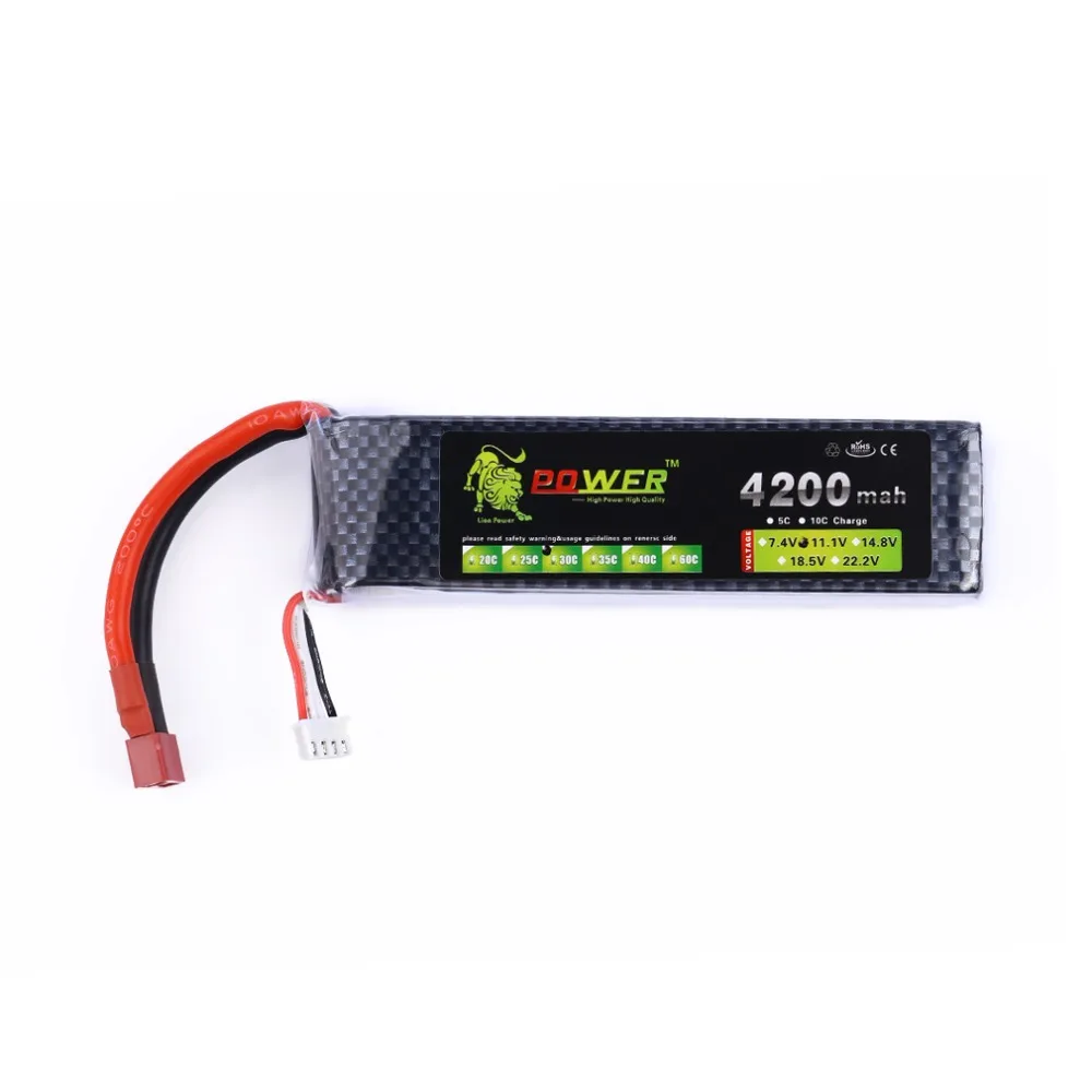 

Lipo Battery 3S 11.1V 4200mah 30C with T XT60 Plug Lipo Battery Power for RC Drift RC Car RC Boat Truck